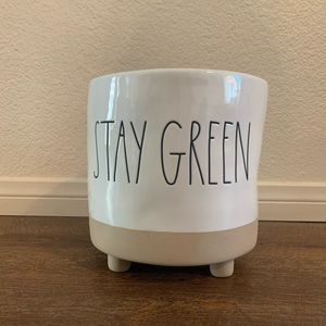 Rae Dunn STAY GREEN planter/large container
